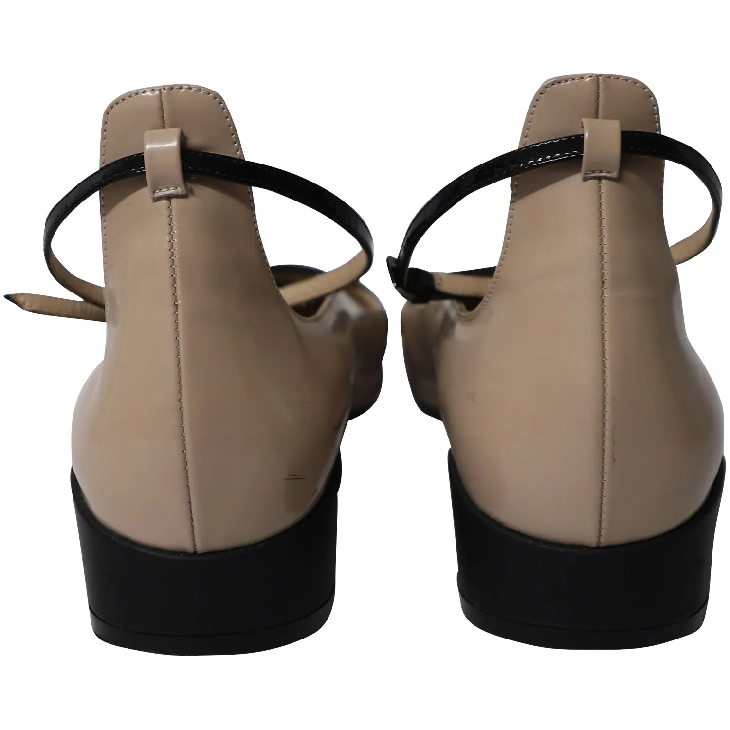 Fabrizio Viti Cut Out Ballet Flats in Pink Patent Leather