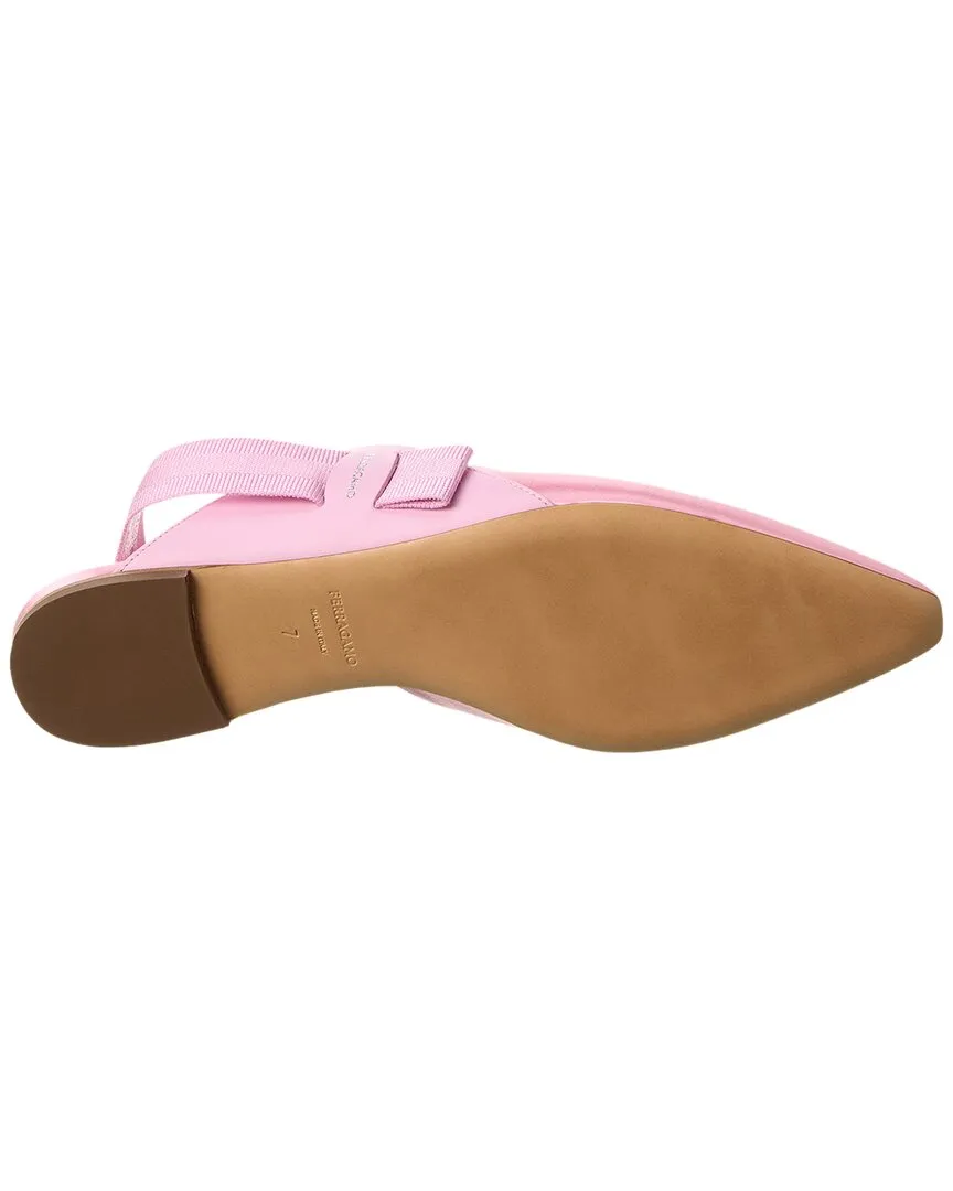 Ferragamo Vania Satin Slingback Flat
