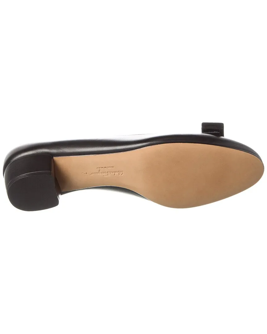 Ferragamo Vara Leather Flat