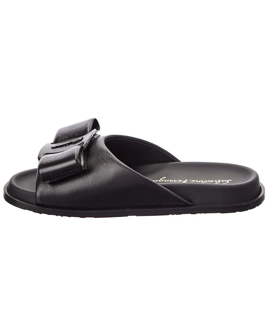 Ferragamo Viva Bow Leather Slide