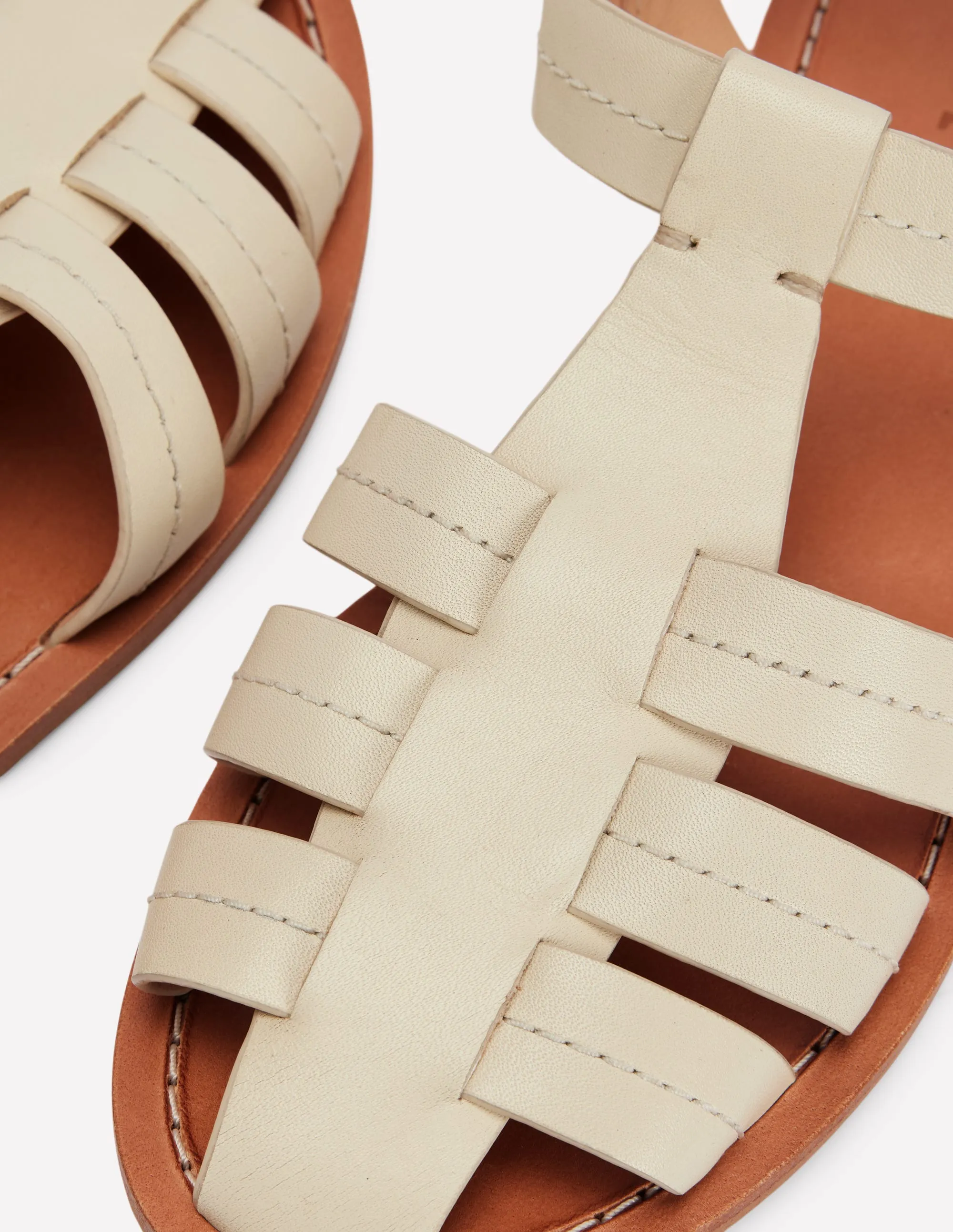 Fisherman Flat Sandal-Ecru