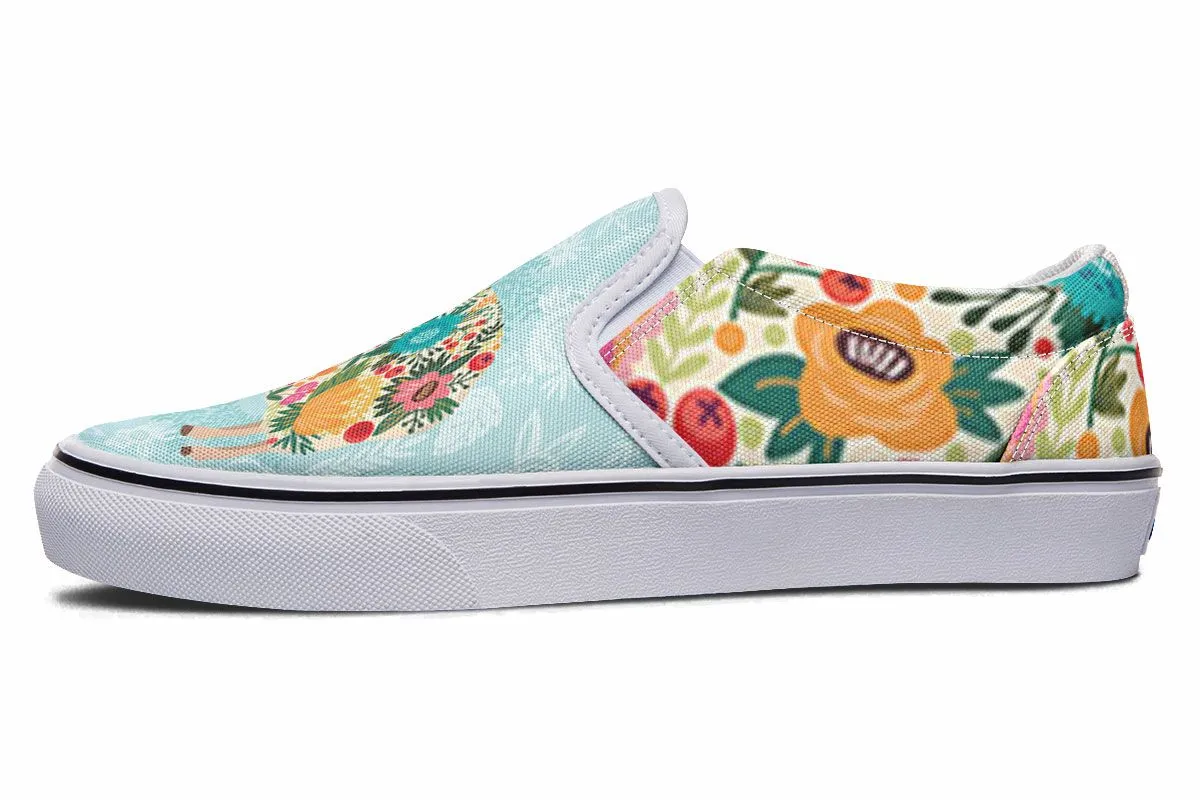 Floral Sheep Slip-On Shoes