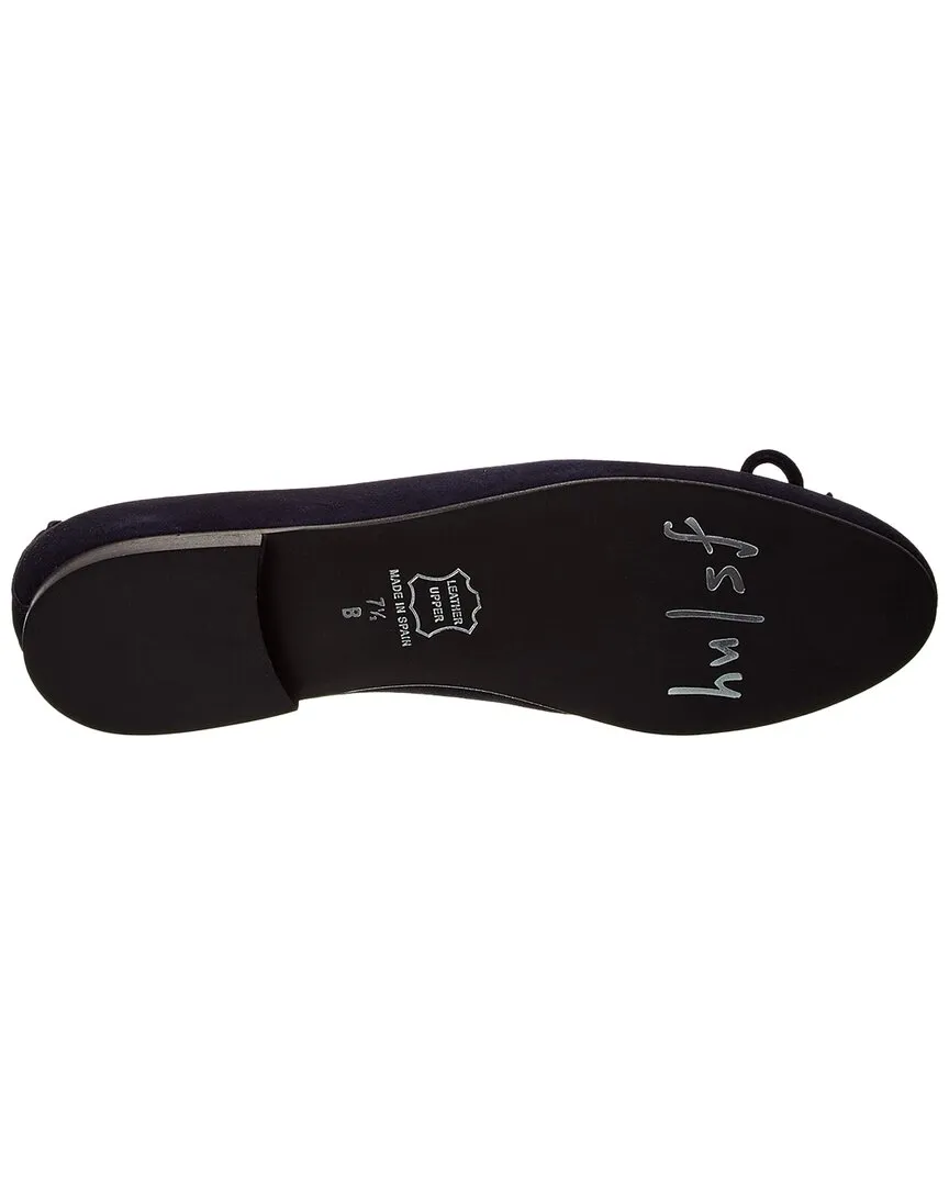 French Sole Emerald Suede Flat
