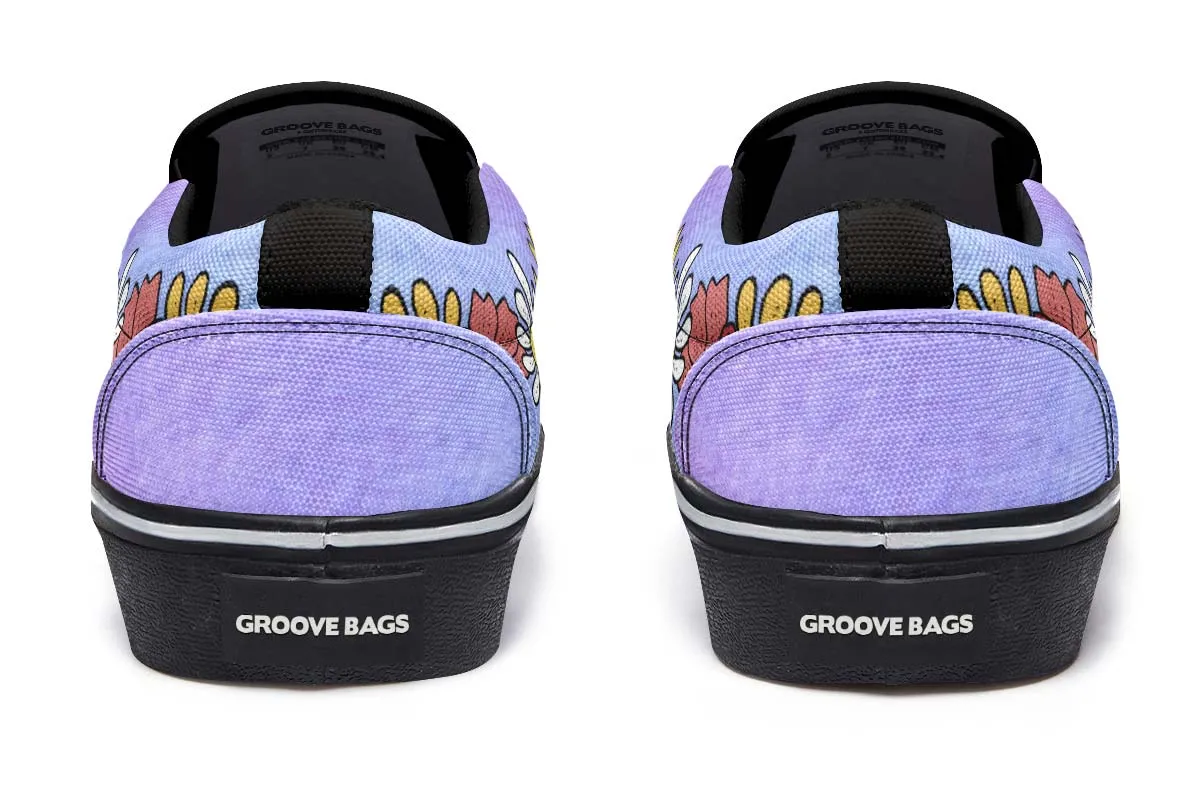 Fun Floral Sheltie Slip-On Shoes