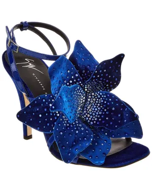 Giuseppe Zanotti Curvy 105 Velvet Sandal