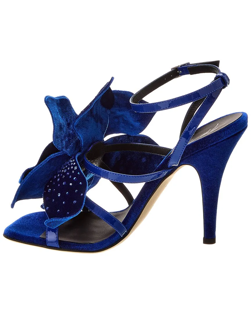 Giuseppe Zanotti Curvy 105 Velvet Sandal