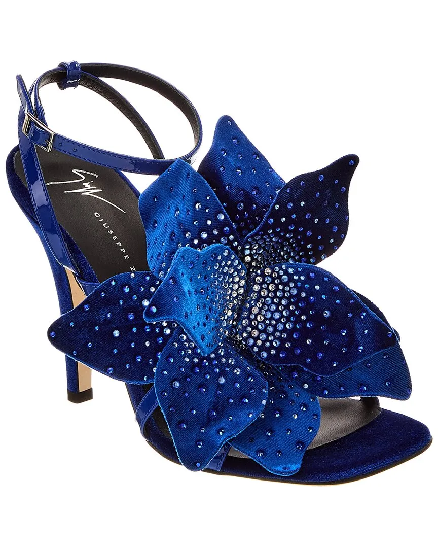 Giuseppe Zanotti Curvy 105 Velvet Sandal
