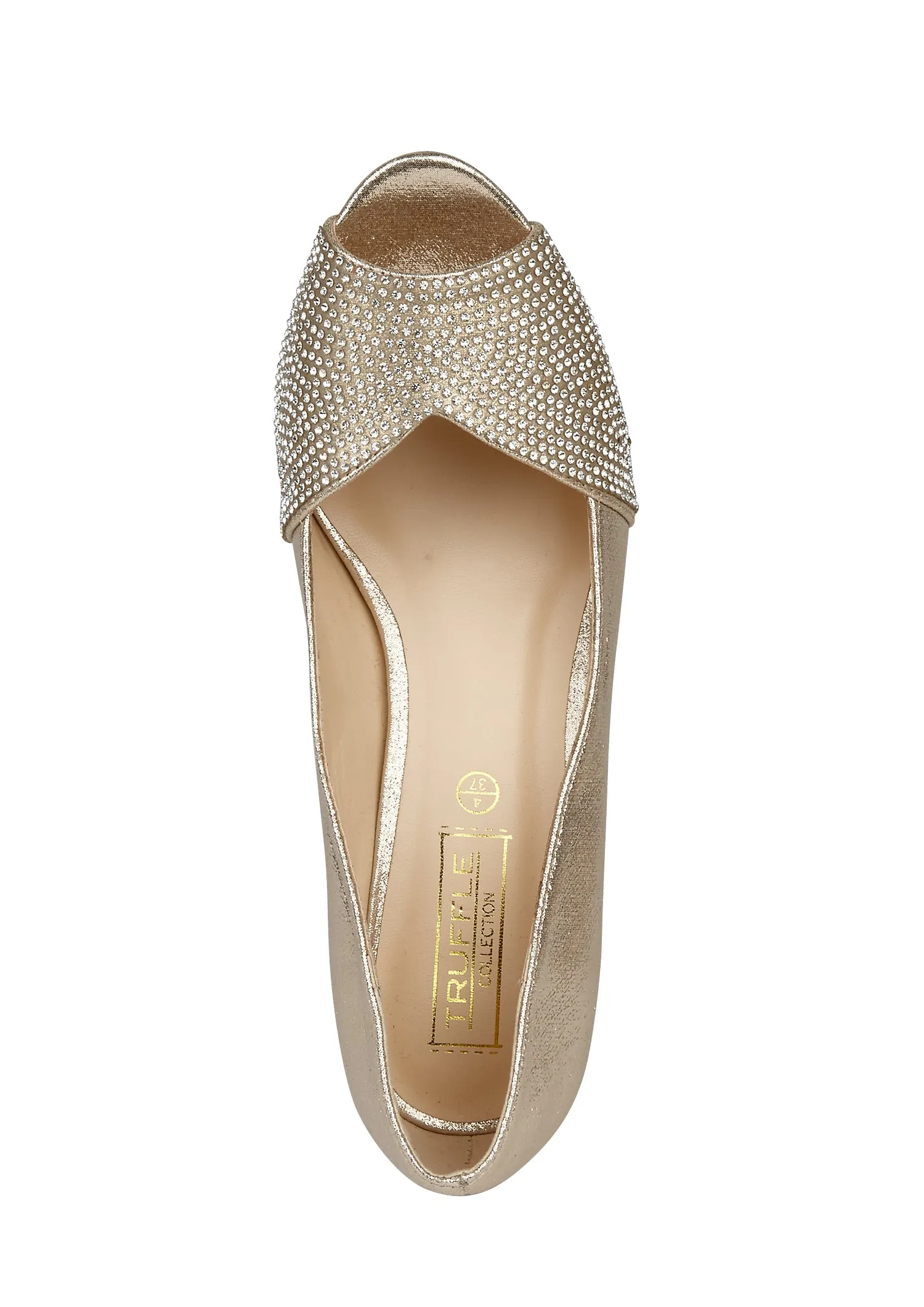 Gold Flat Shoes
