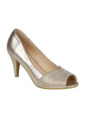 Gold Flat Shoes