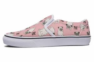 Goofy Pug Slip-On Shoes