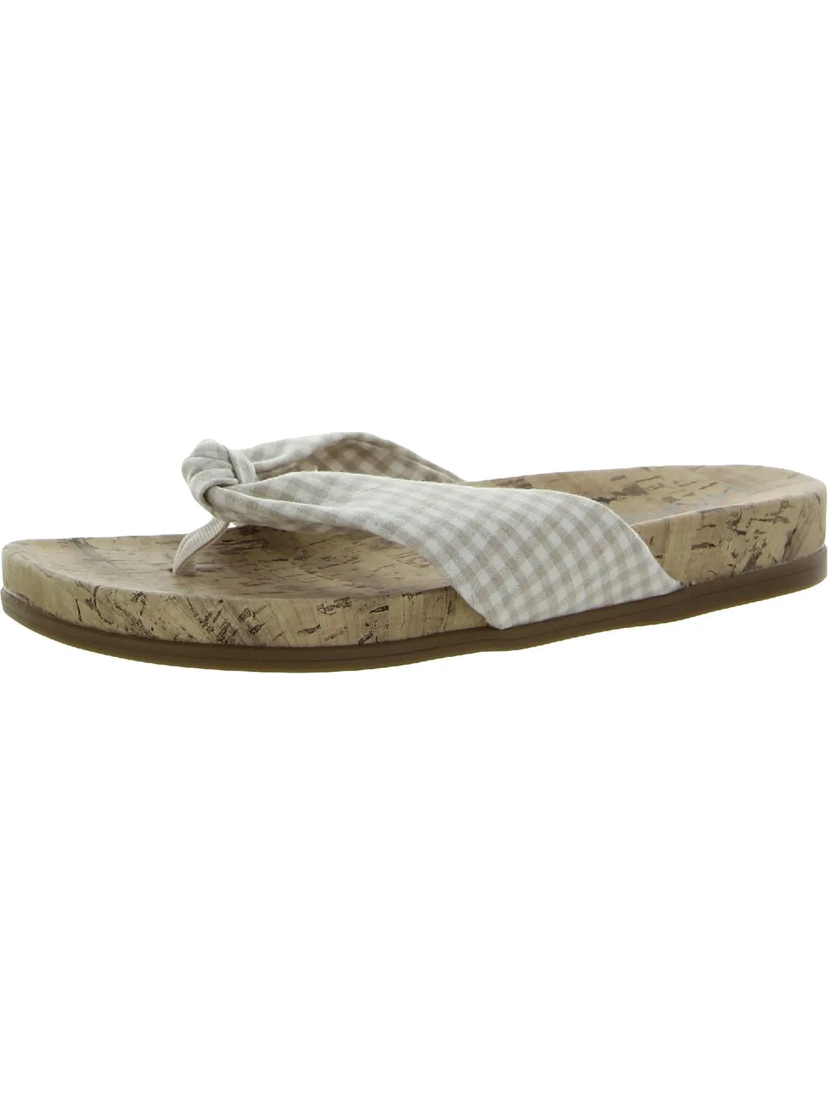 Happy Womens Slip-On Cork Thong Sandals