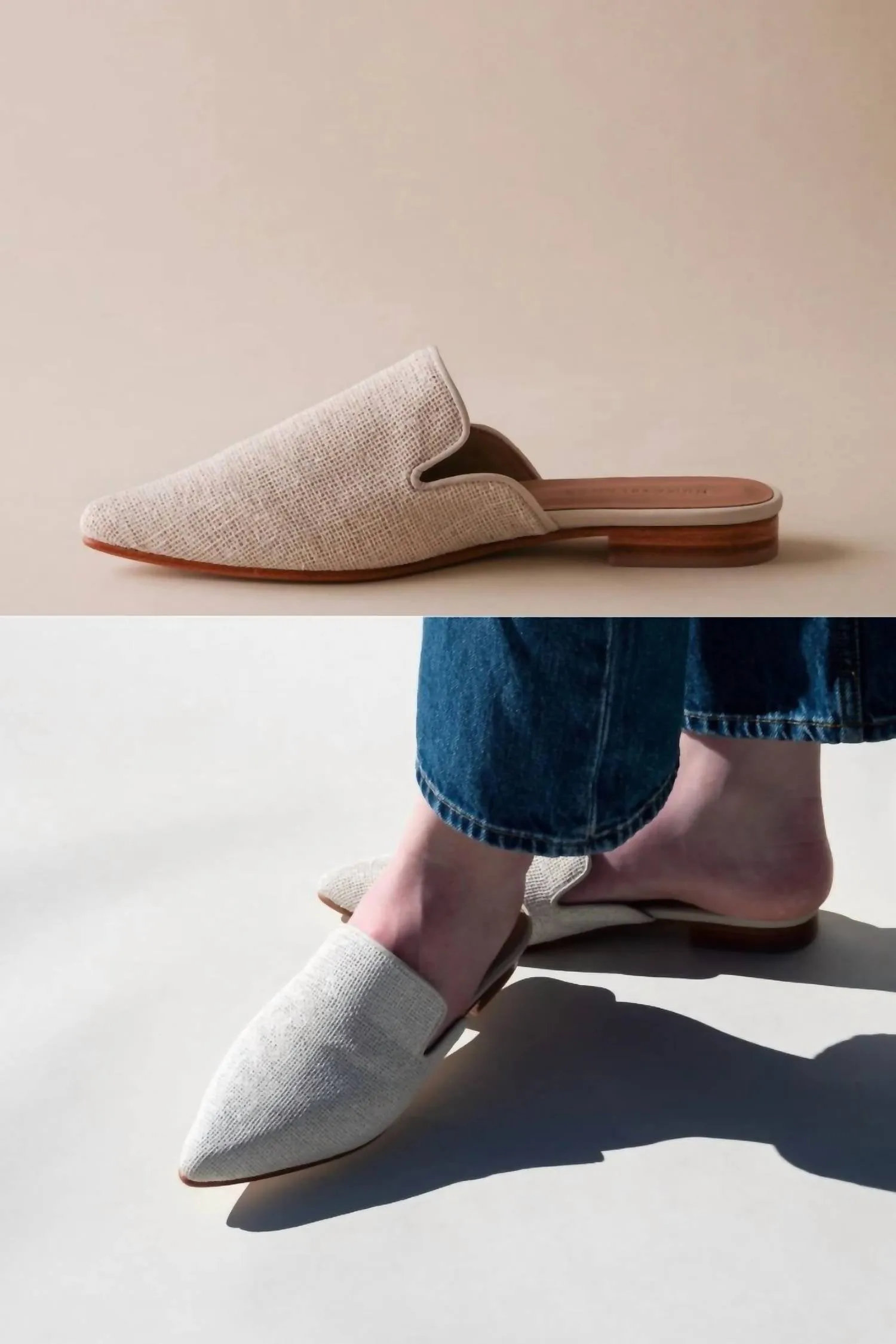 Ilaria Slip On Sandal In Natural Jute