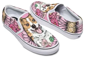 Illustrated Corgi Slip-On Shoes