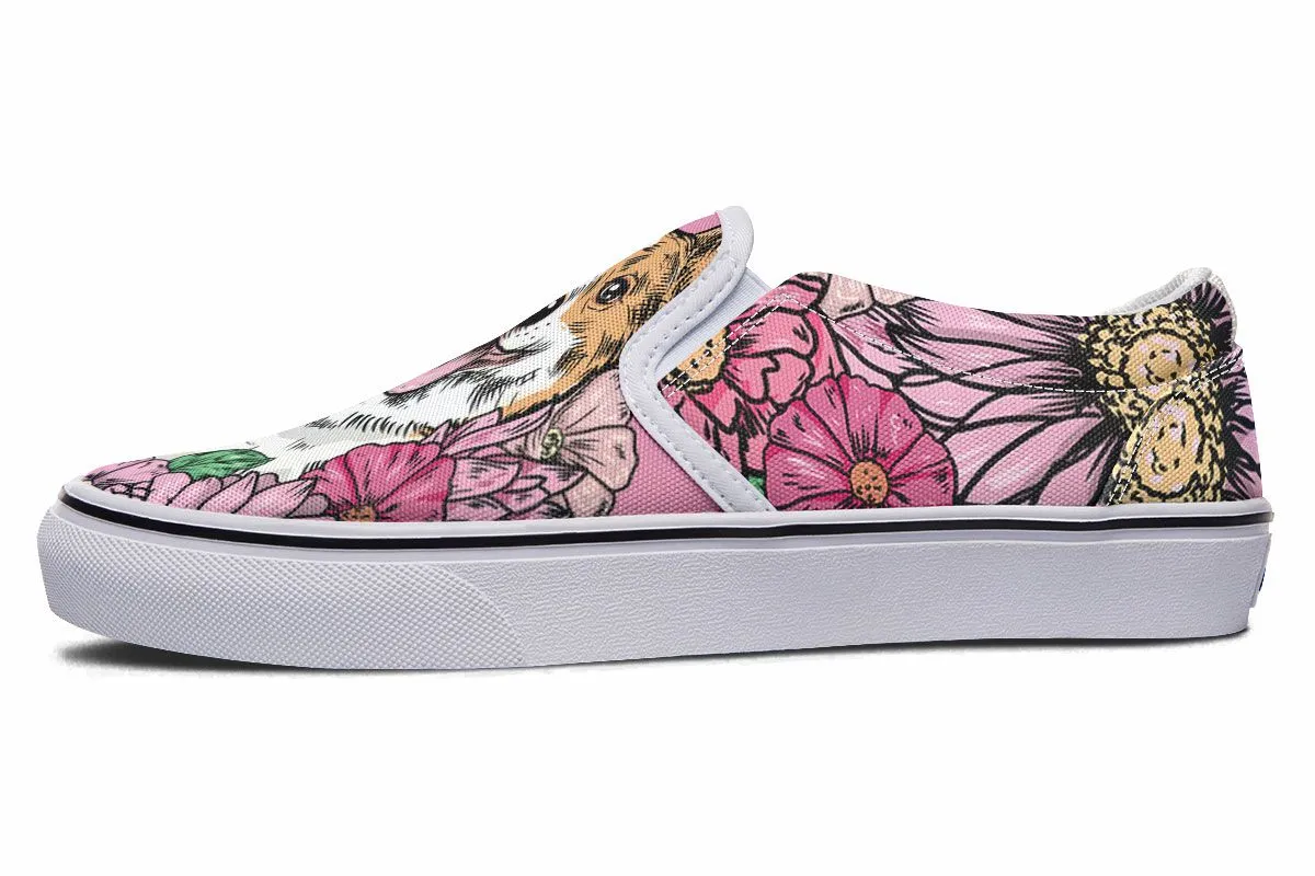 Illustrated Corgi Slip-On Shoes