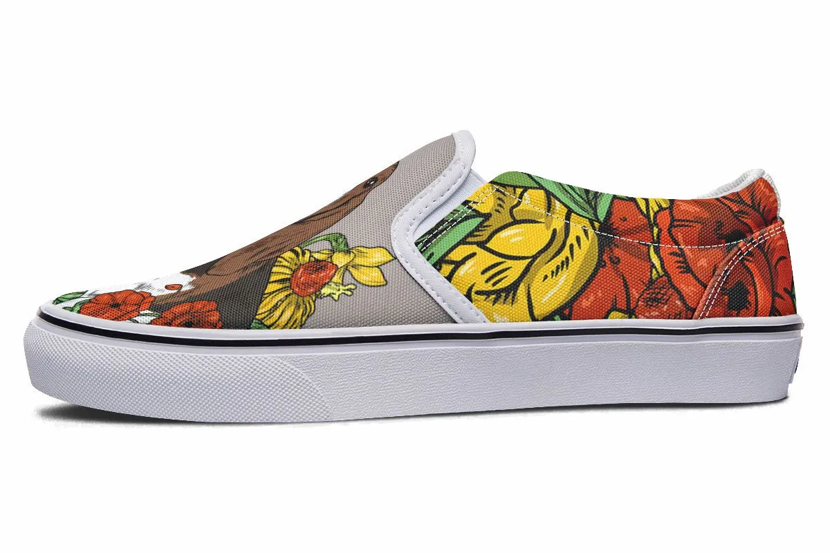 Illustrated Hound Slip-On Shoes