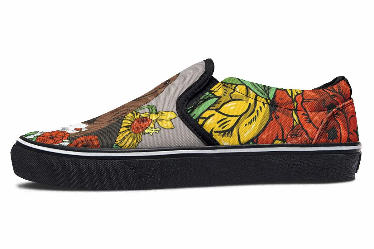 Illustrated Hound Slip-On Shoes
