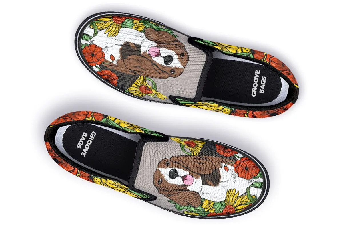 Illustrated Hound Slip-On Shoes