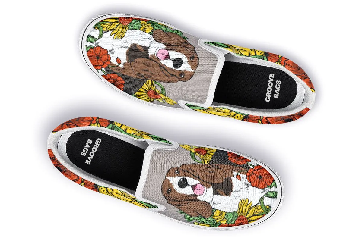 Illustrated Hound Slip-On Shoes