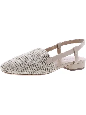 Janet Womens Knit Slip On Slingbacks