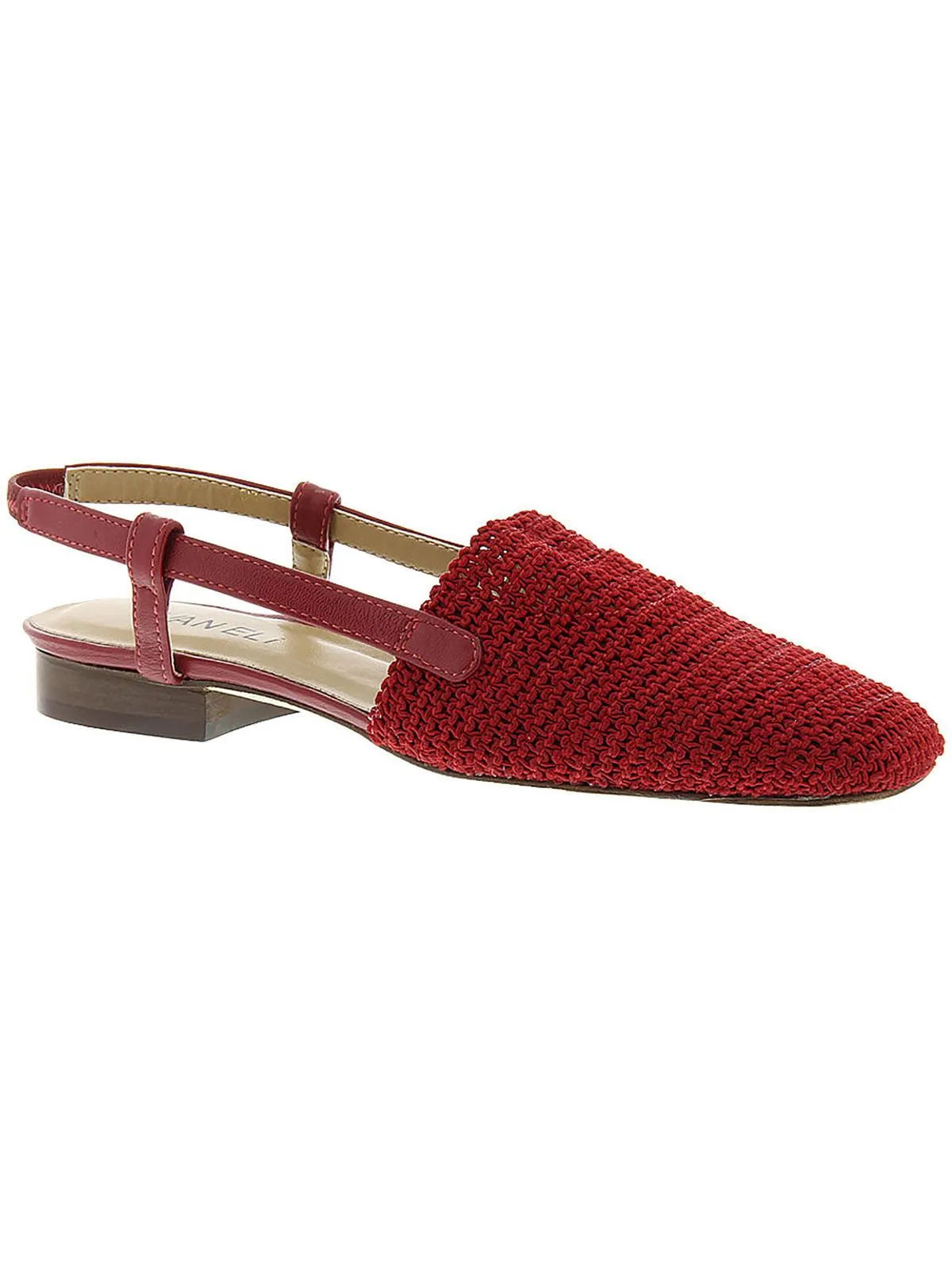 Janet Womens Knit Slip On Slingbacks