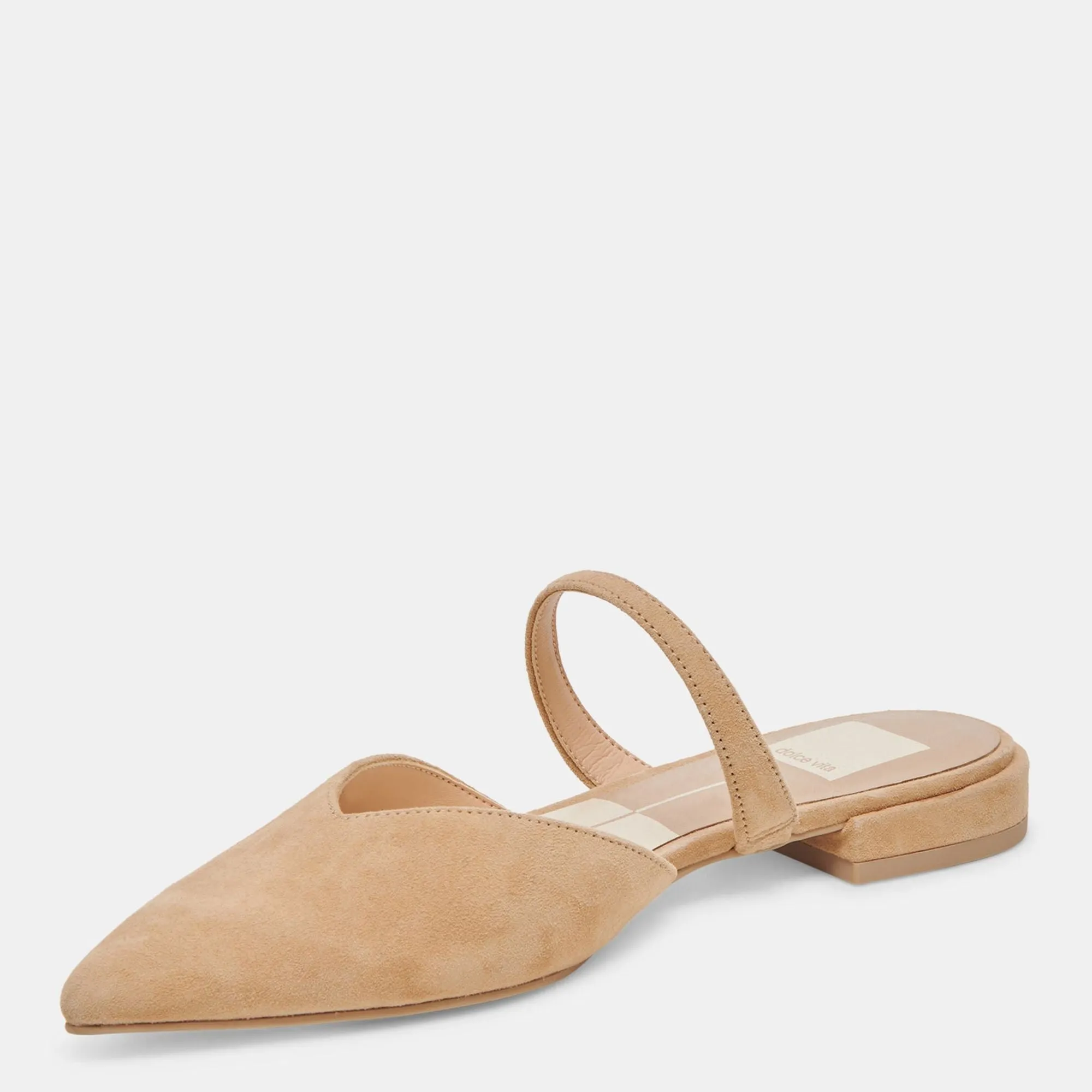 Kanika Wide Flats Tan Suede