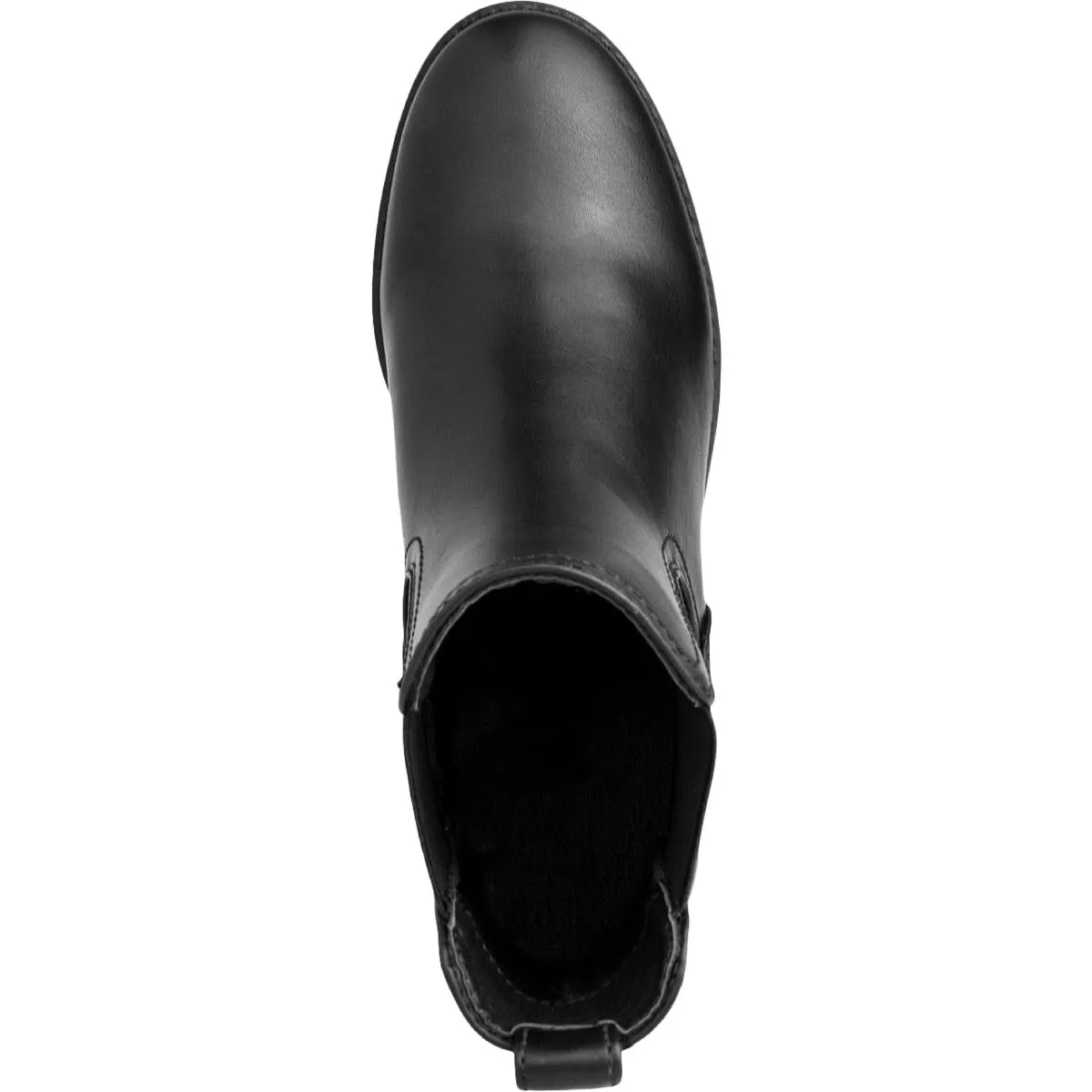 Kelce Womens Faux-Leather Slip-On Ankle Boots