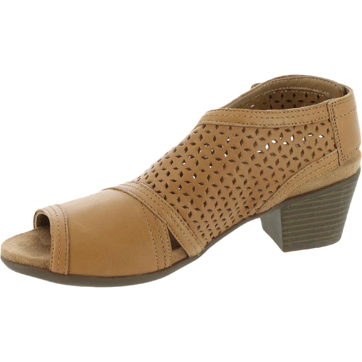 Kensley Womens Leather Slip On Heel Sandals
