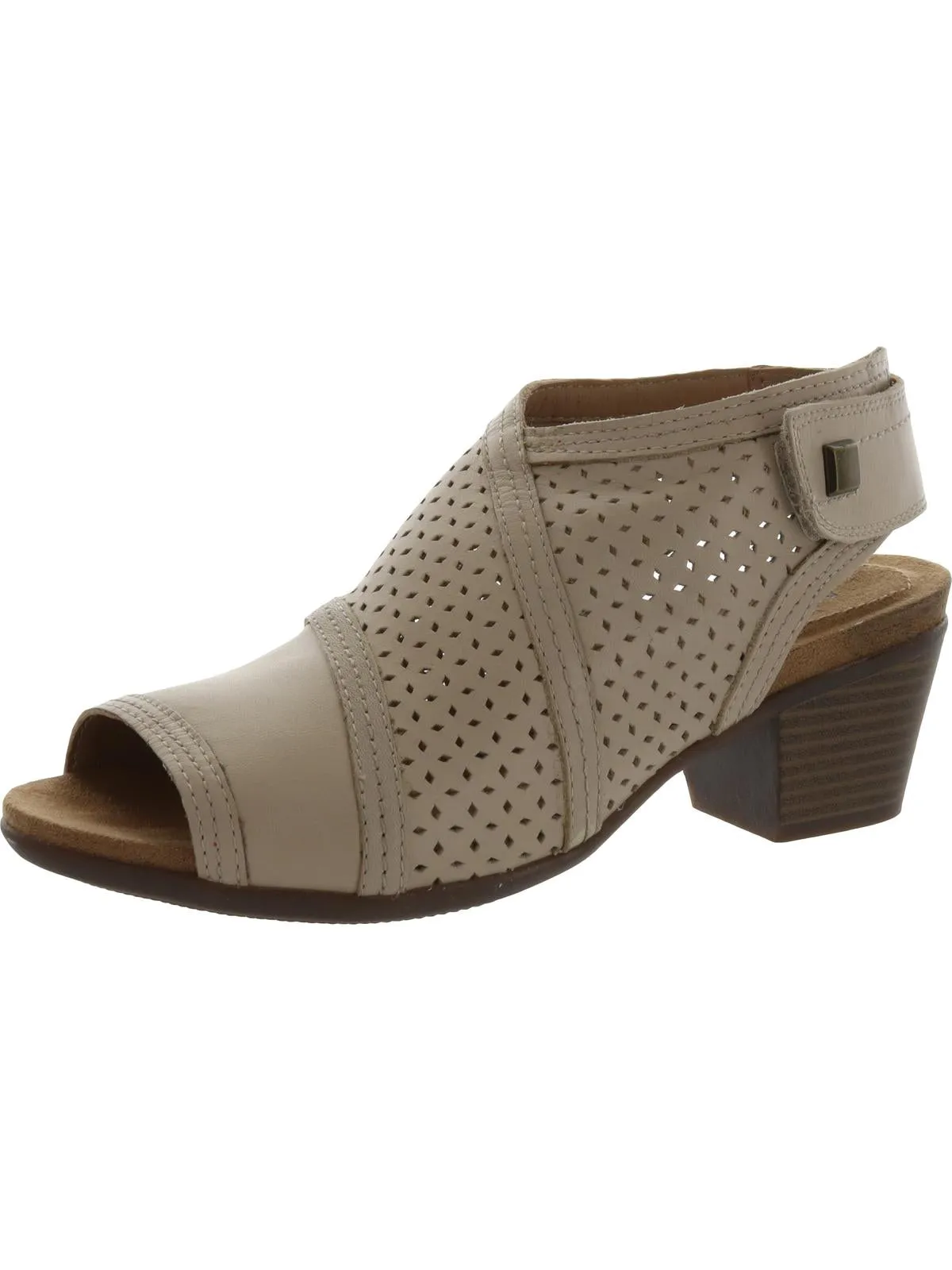 Kensley Womens Leather Slip On Heel Sandals