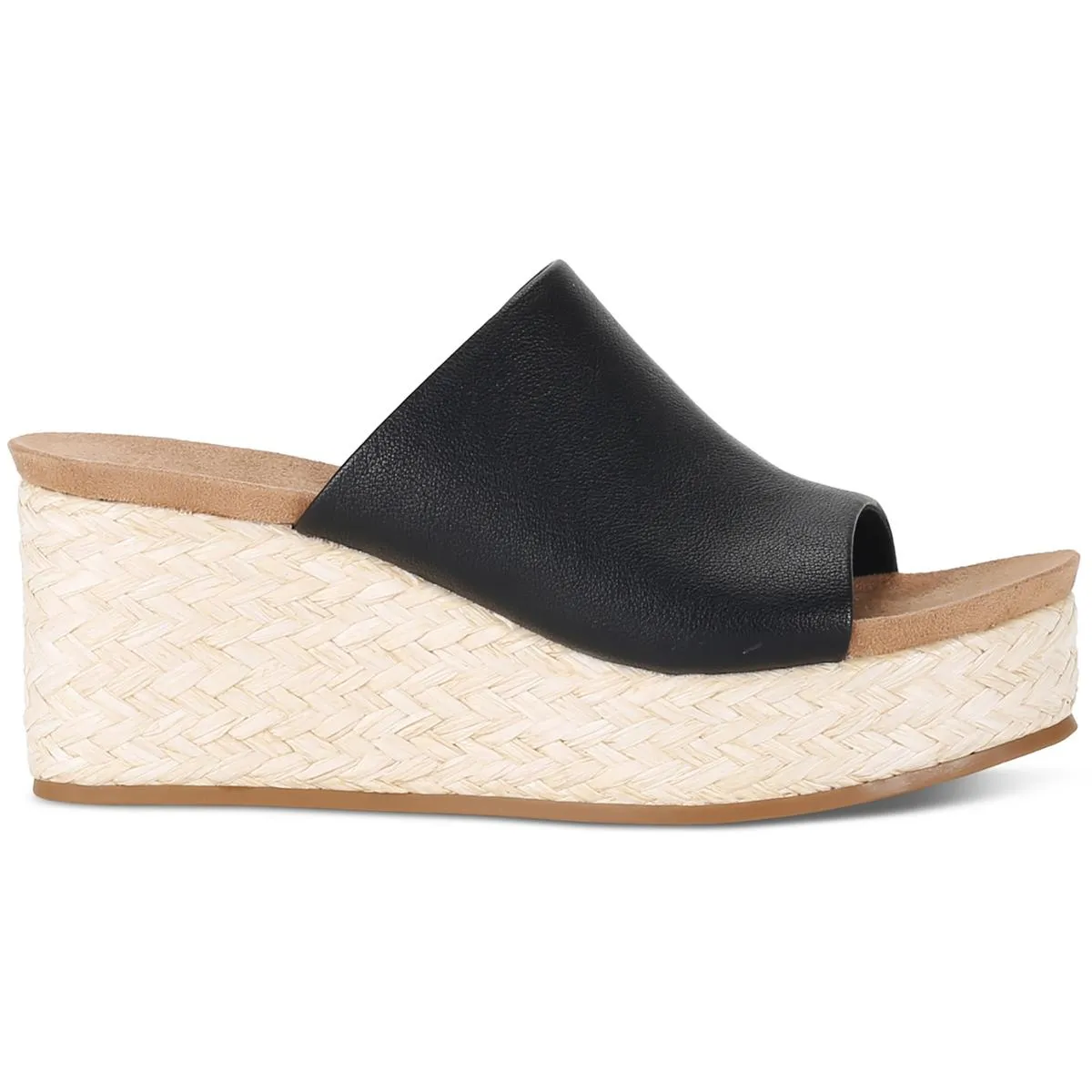 Larissaa Womens Faux Leather Slip On Espadrilles