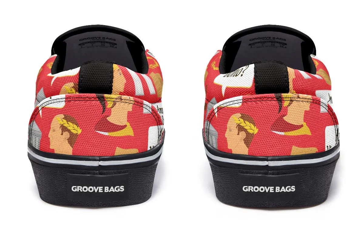 Latin Language Slip-On Shoes