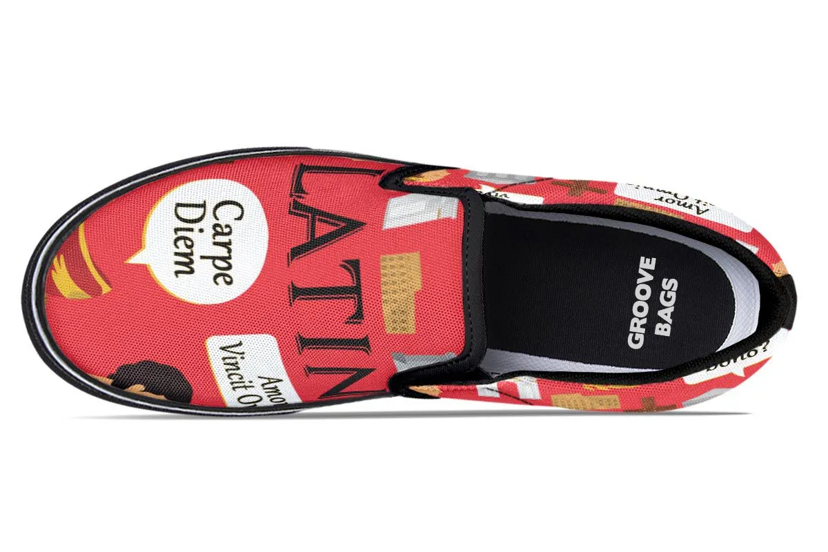 Latin Language Slip-On Shoes