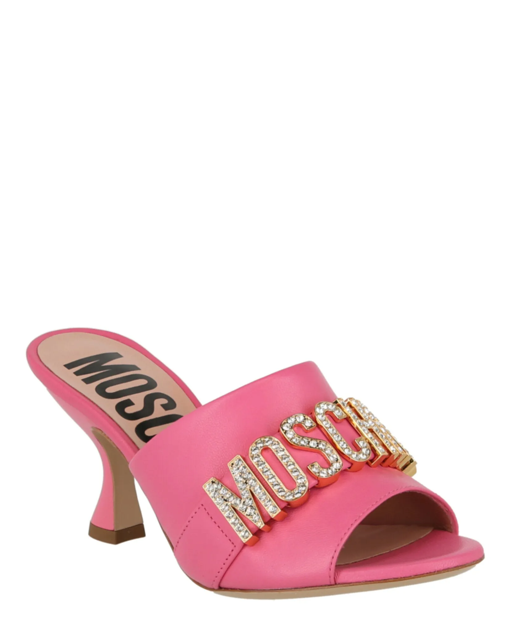 Logo Embellished Heel Sandal