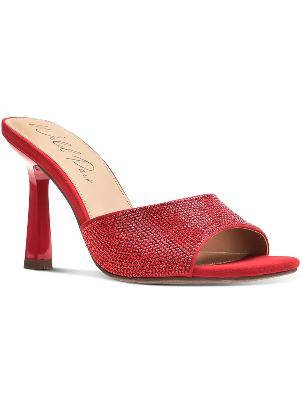Luunav Womens Open Toe Slip On Heels