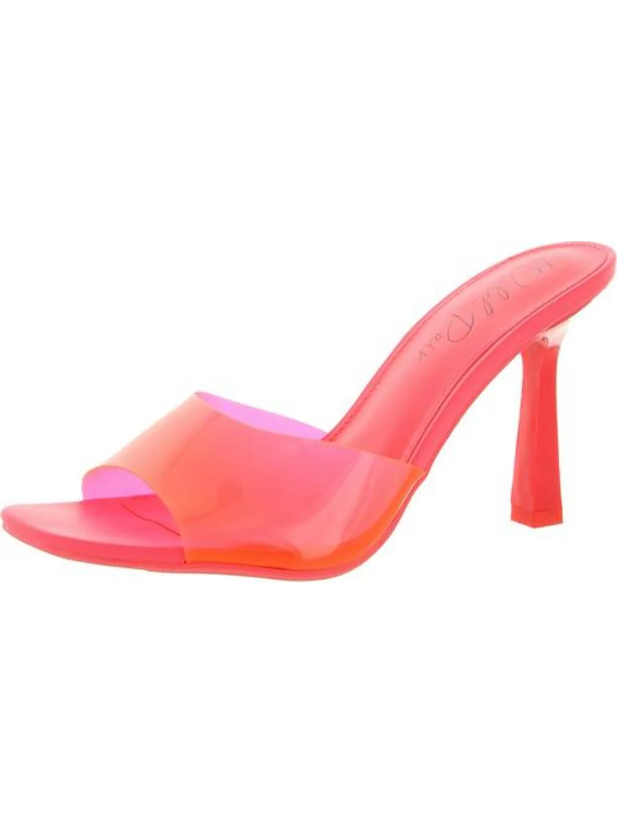 Luunav Womens Open Toe Slip On Heels