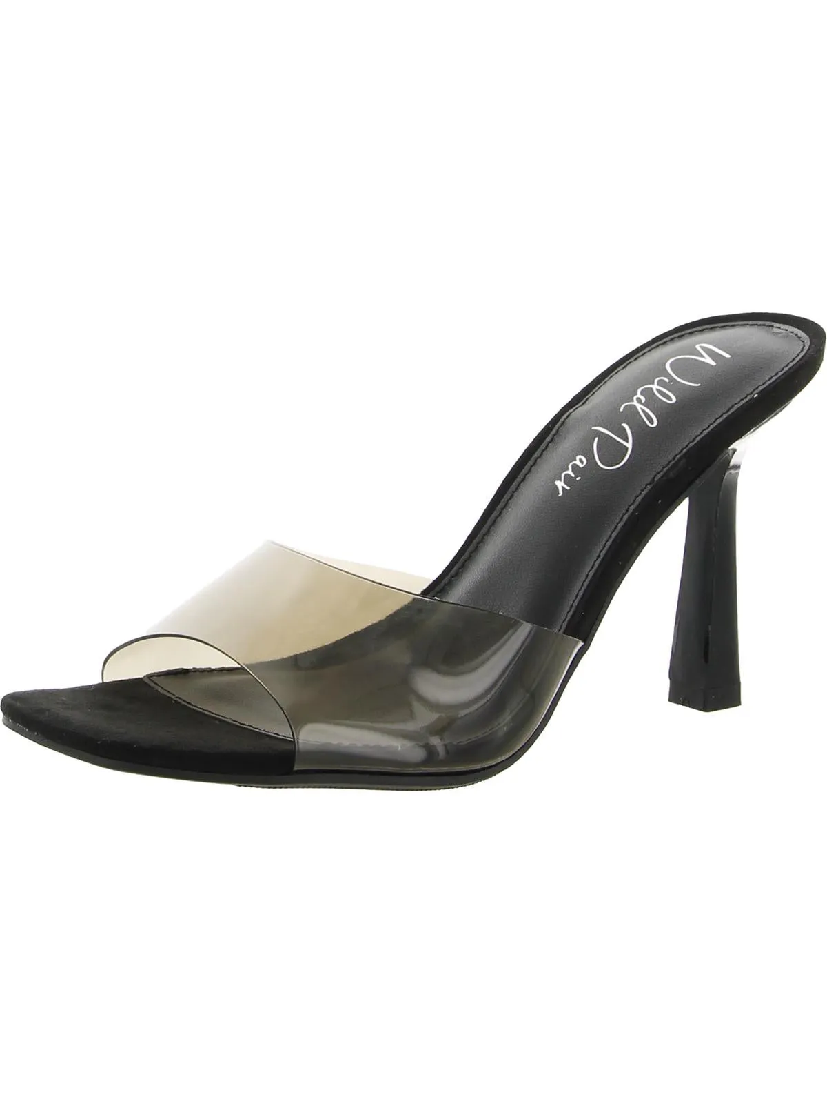 Luunav Womens Open Toe Slip On Heels