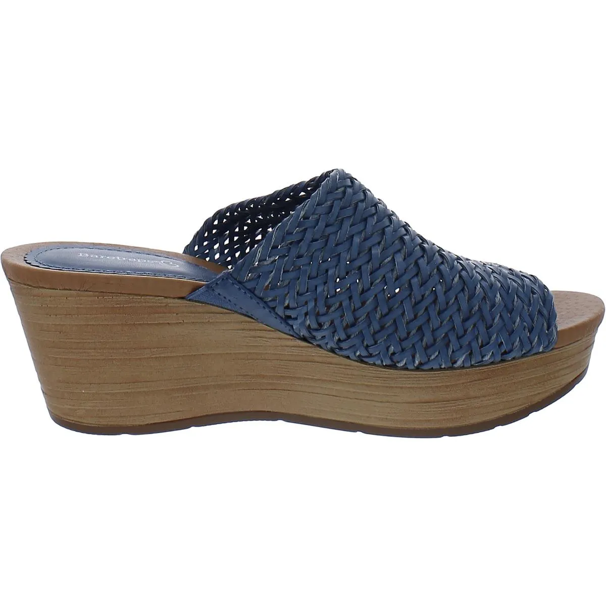 Macauley Womens Woven Slip On Wedge Sandals