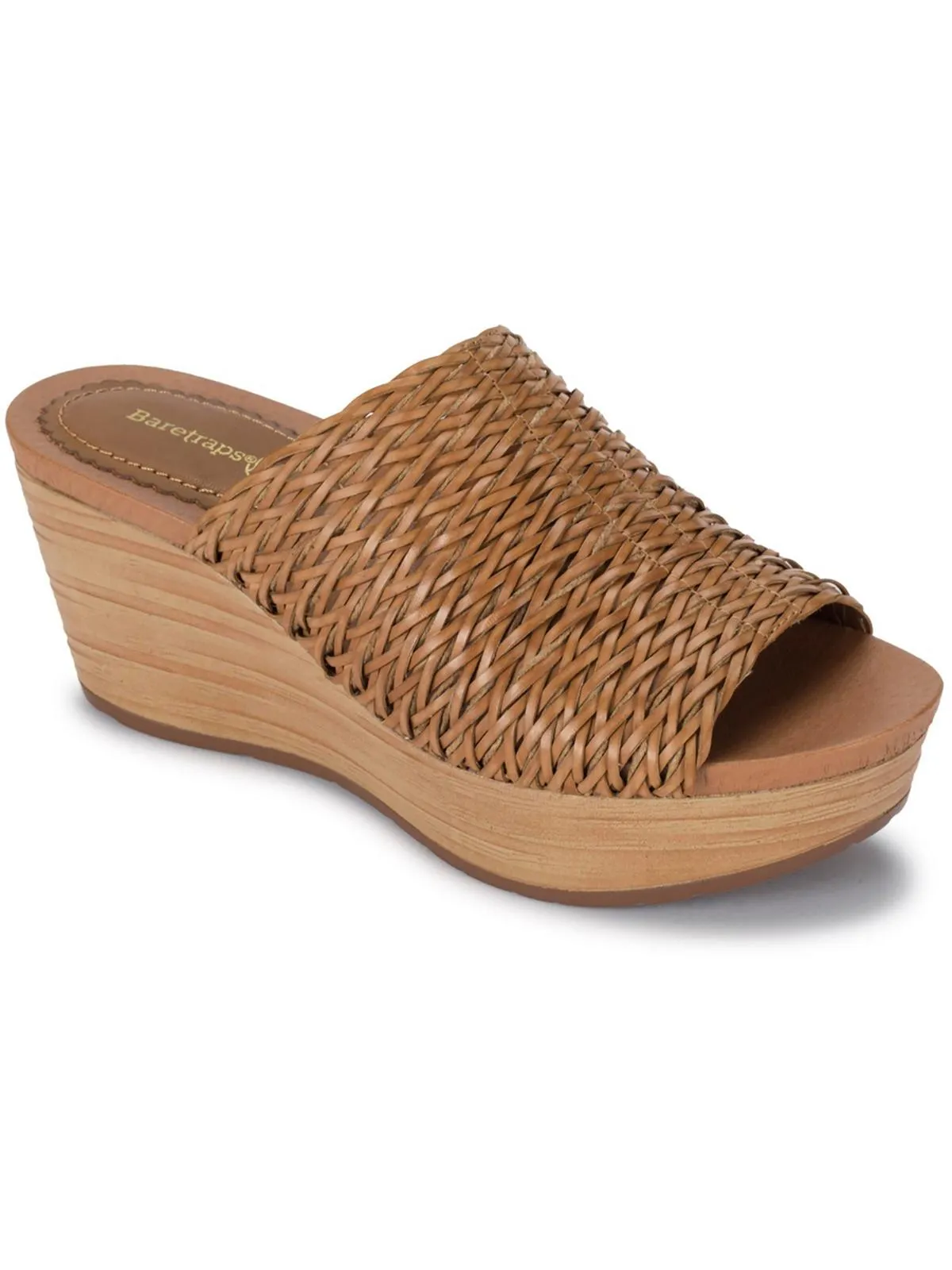 Macauley Womens Woven Slip On Wedge Sandals