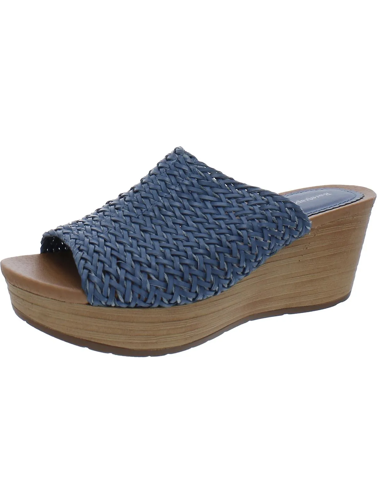 Macauley Womens Woven Slip On Wedge Sandals