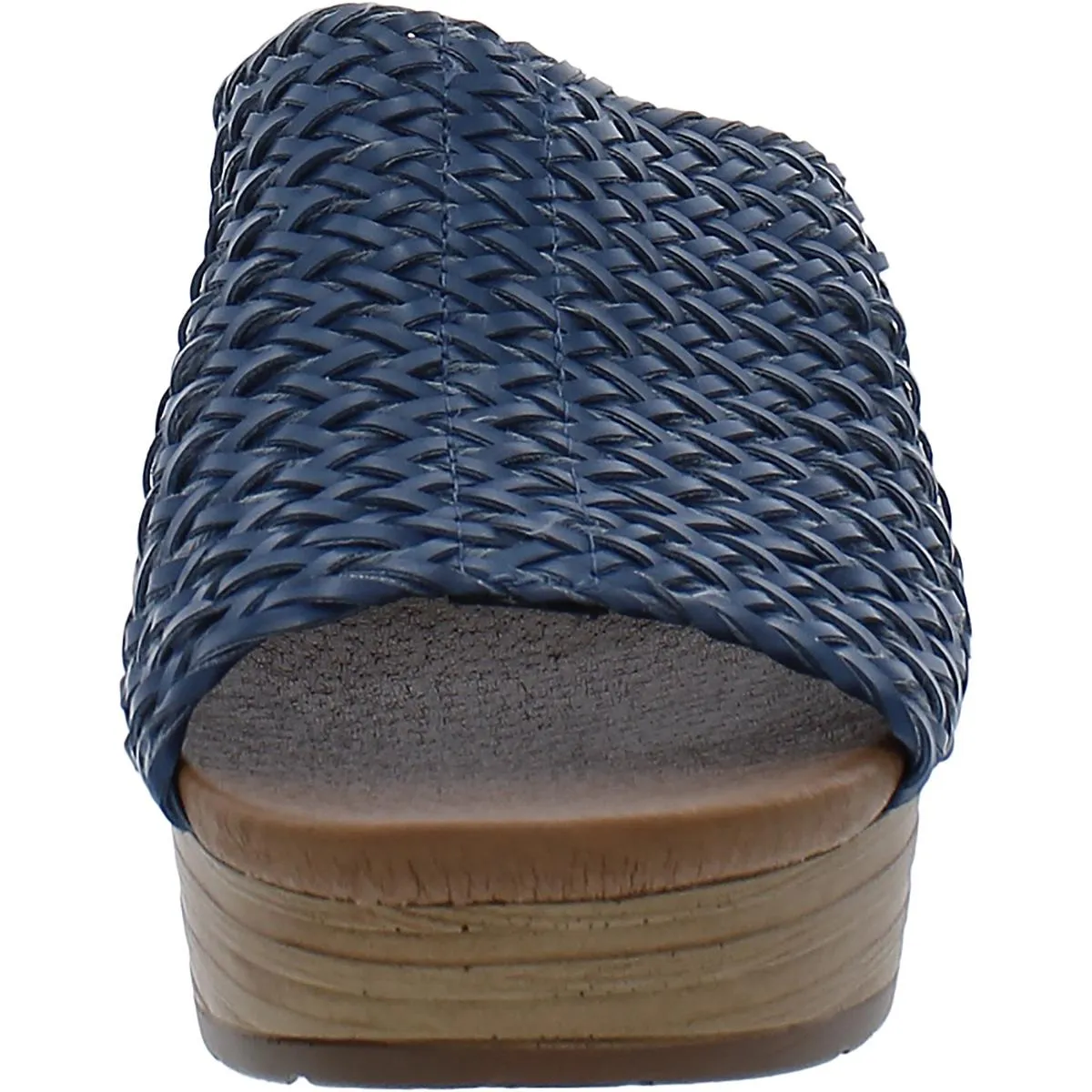 Macauley Womens Woven Slip On Wedge Sandals