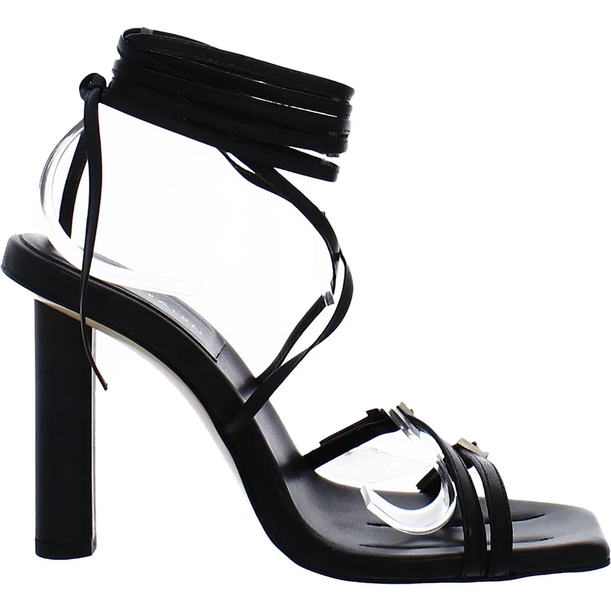 Maeve Womens Leather Slip-On Strappy Sandals