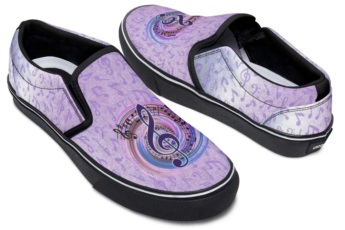 Magical Music Notes Slip-On Shoes