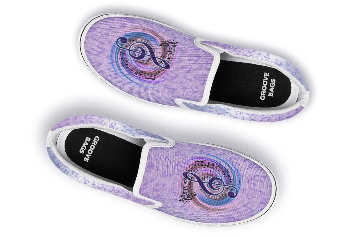 Magical Music Notes Slip-On Shoes