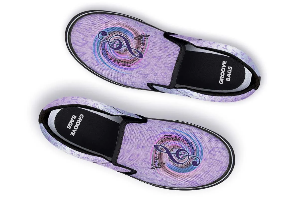 Magical Music Notes Slip-On Shoes