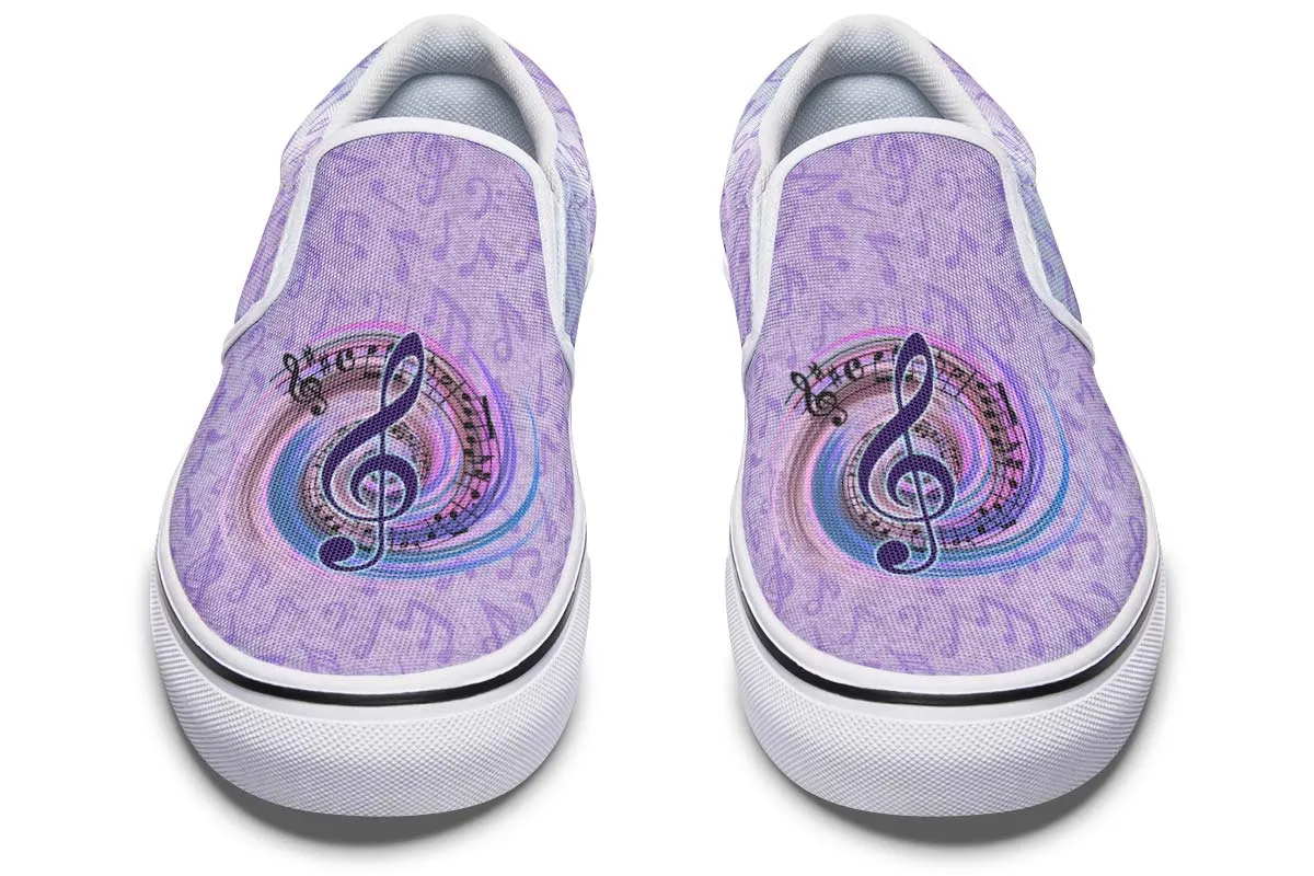 Magical Music Notes Slip-On Shoes
