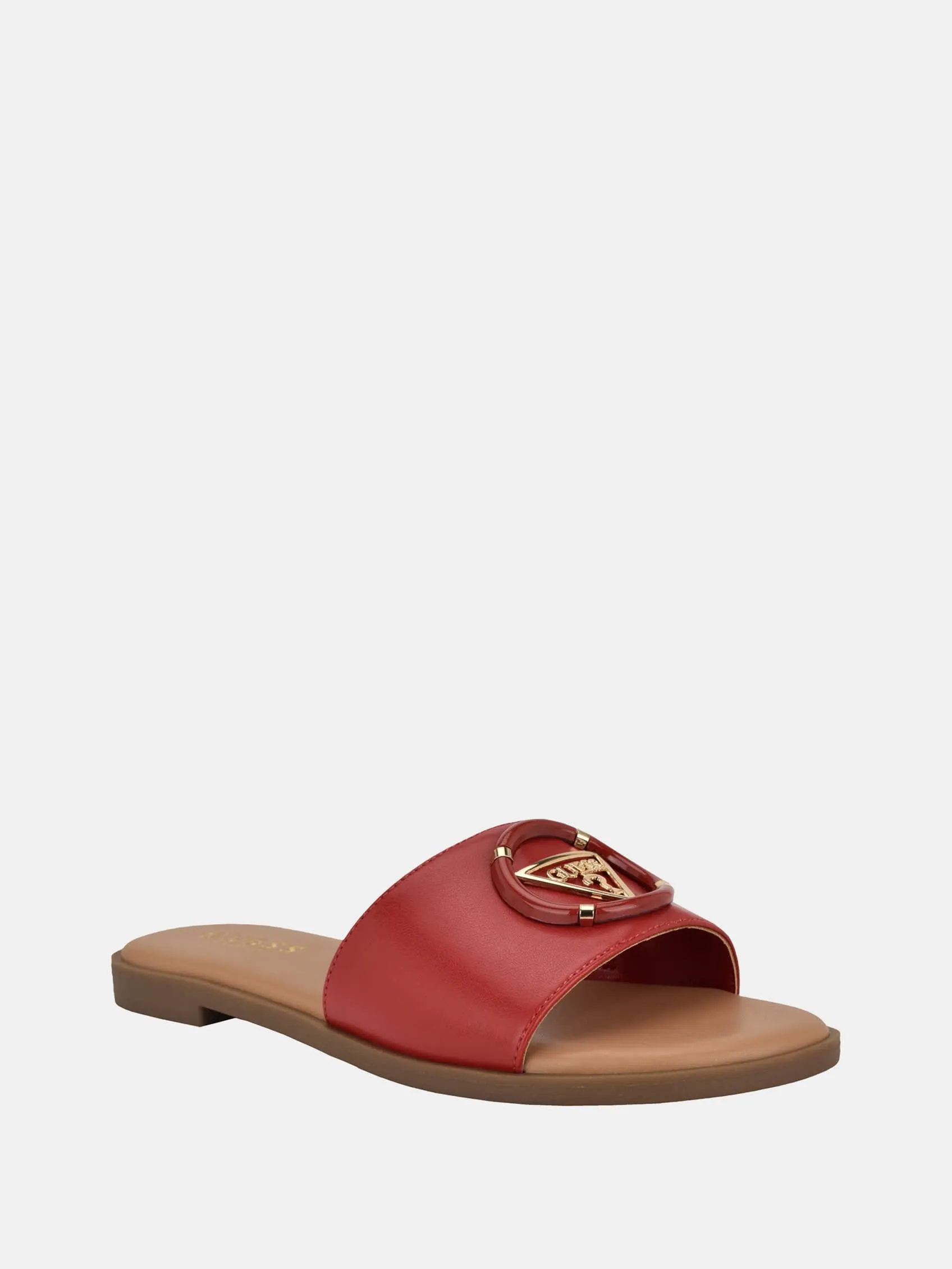 Magnify Faux-Leather Beach Slides