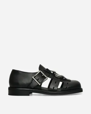 Men's Bondage Belt Sandals Black