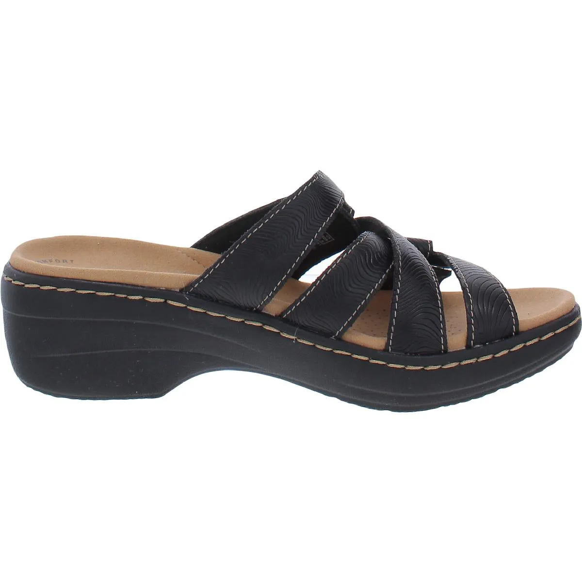 Merliah Karli Womens Leather Slip On Strappy Sandals