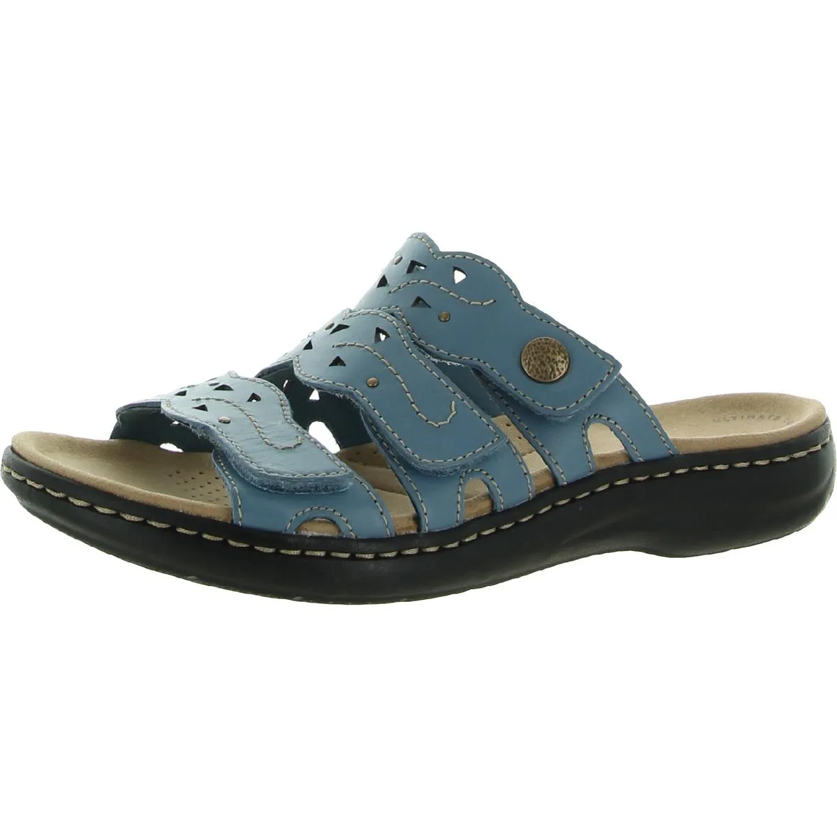Merliah Karli Womens Leather Slip On Strappy Sandals