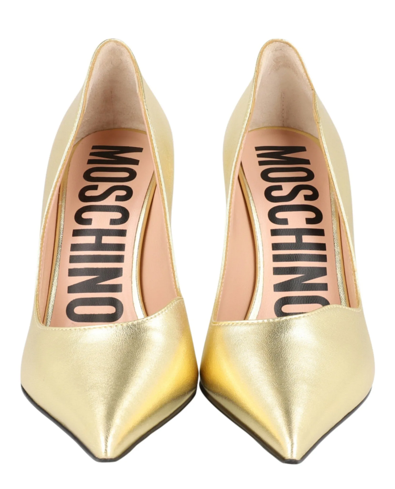 Metallic Sculpted-Heel Pumps