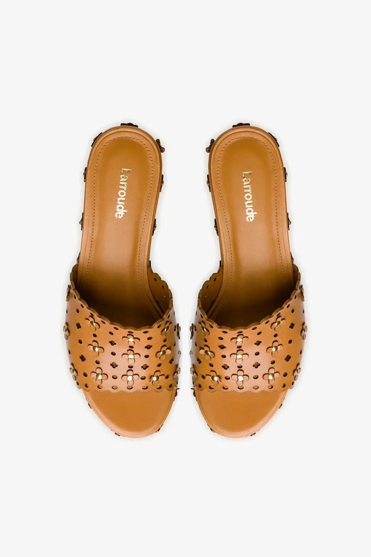 Miso Platform Sandal In Biscuit Leather